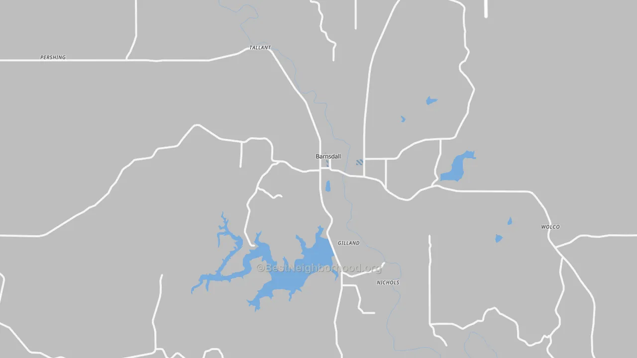 Transit Grade map of Barnsdall, OK