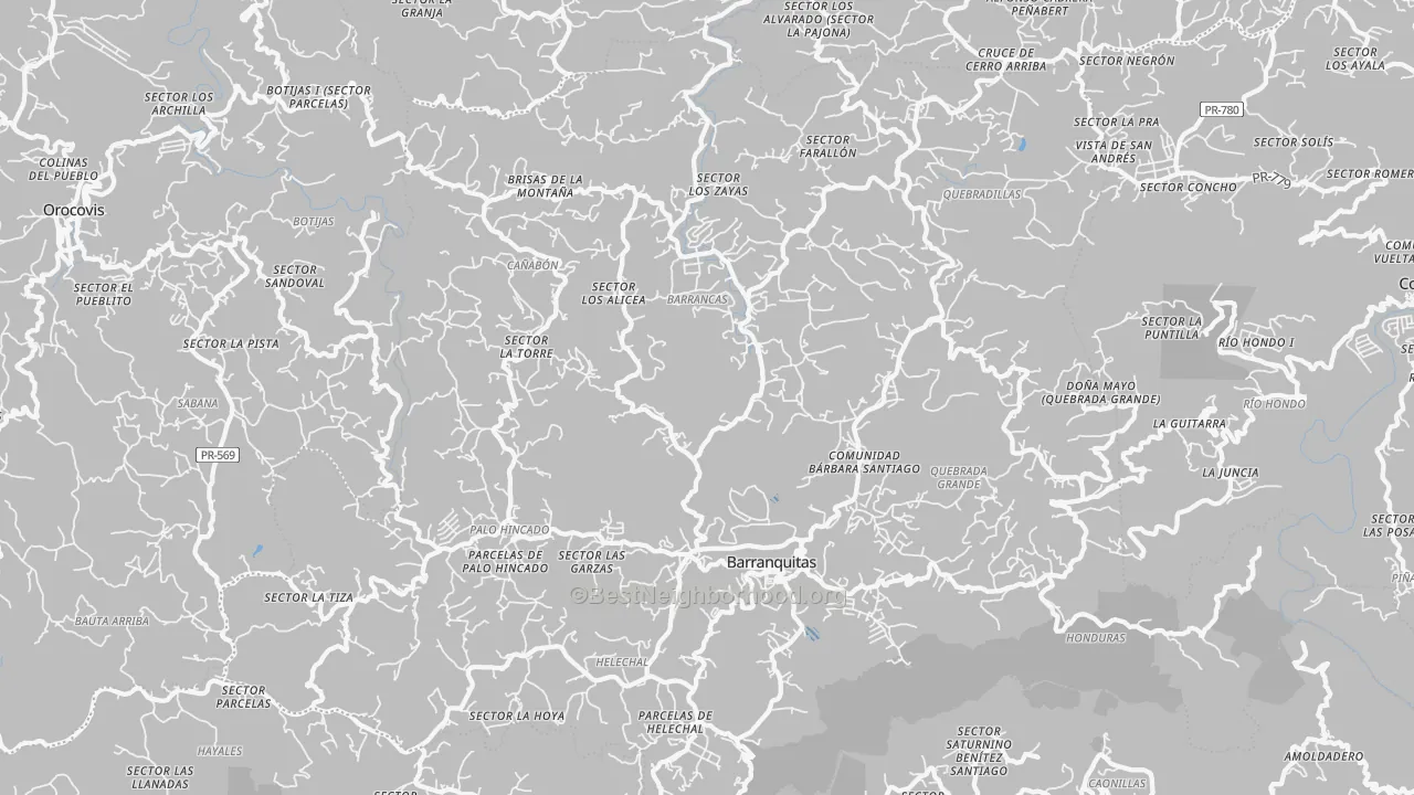 Transit Grade map of Barranquitas, PR