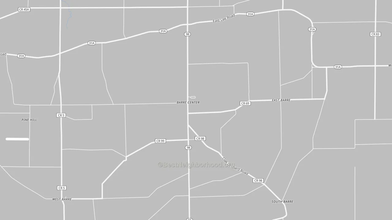 Transit Grade map of Barre Center, NY