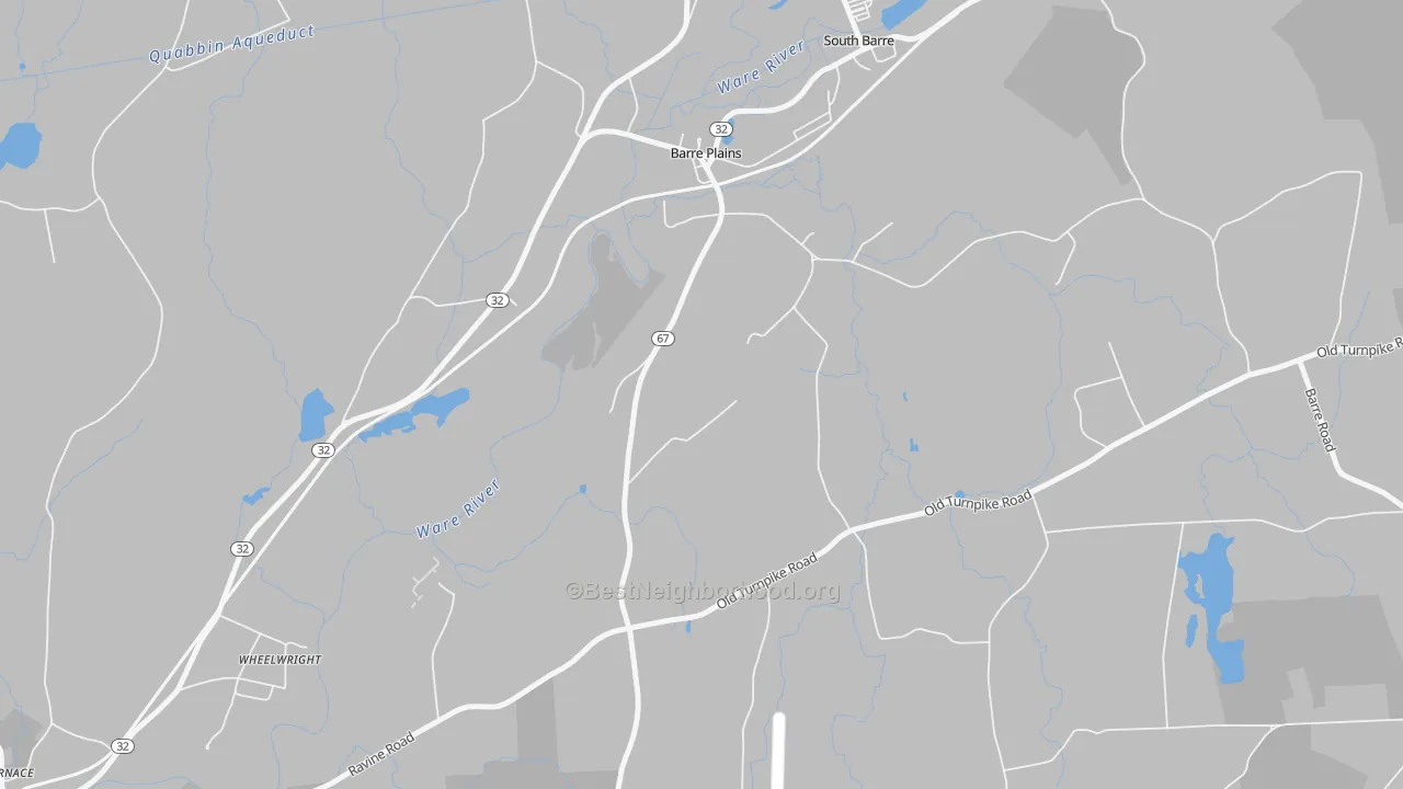 Transit Grade map of Barre Plains, MA