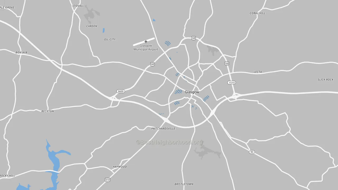 Transit Grade map of Barren County, KY