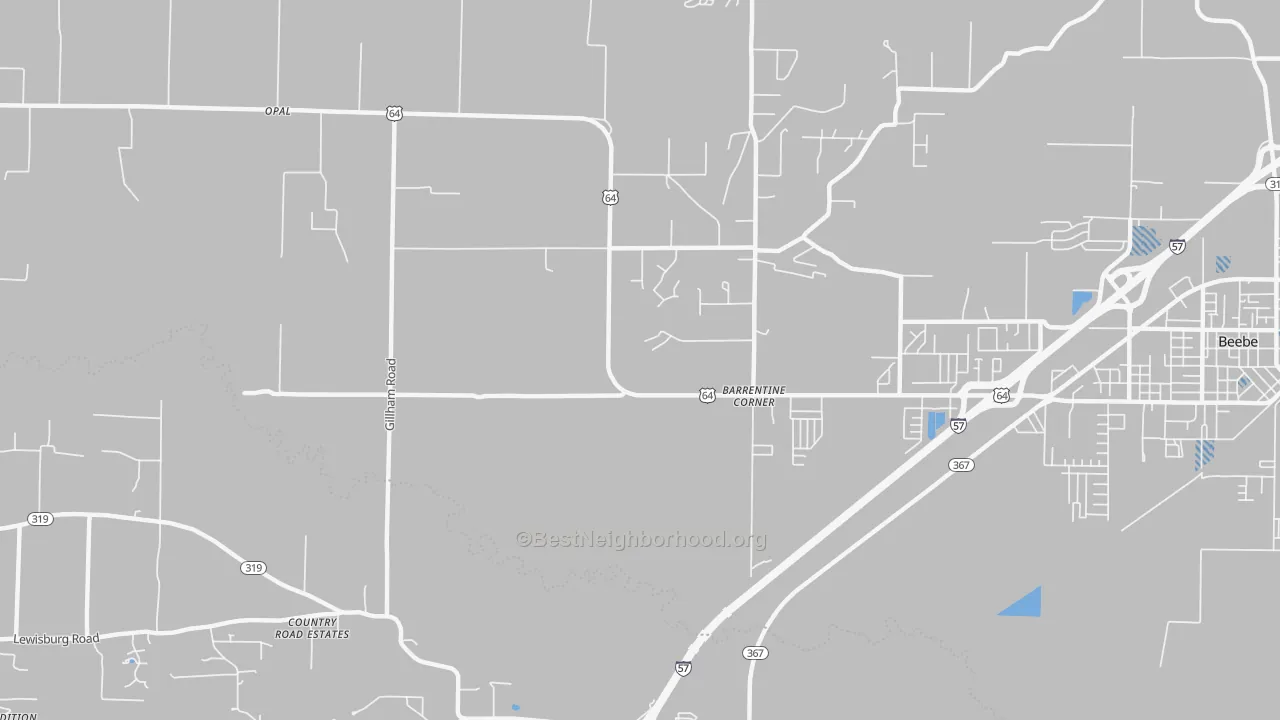 Transit Grade map of Barrentine Corner, AR