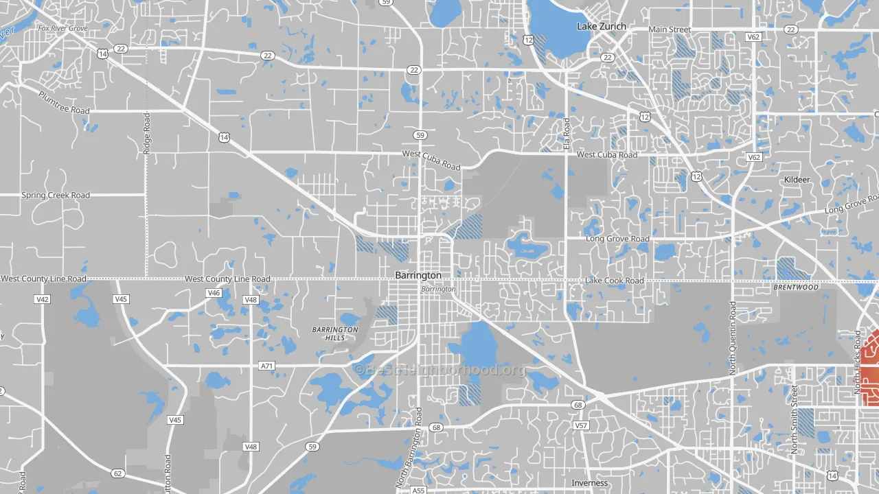 Transit Grade map of Barrington, IL