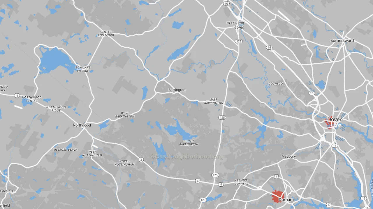 Transit Grade map of Barrington, NH