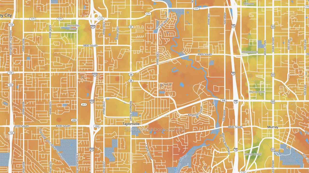 Transit Grade map of Barrington Park, Taylorsville, UT