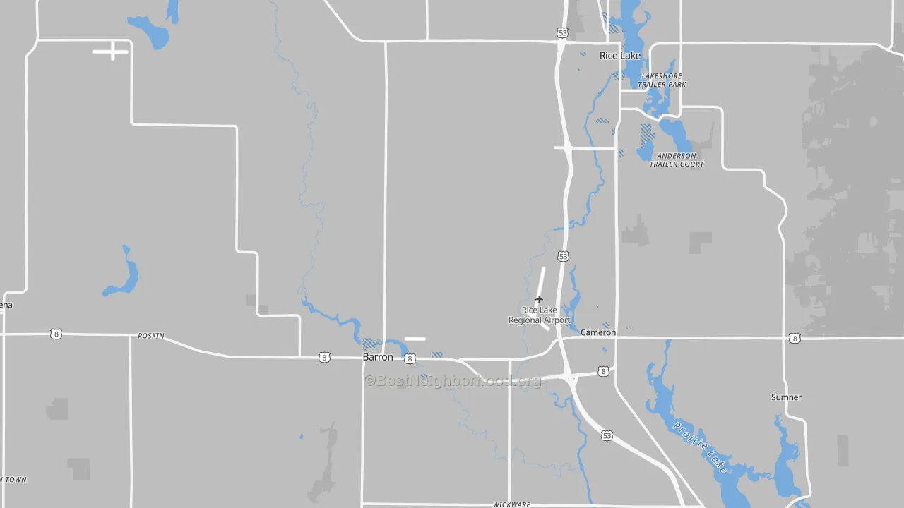 Transit Grade map of Barron County, WI
