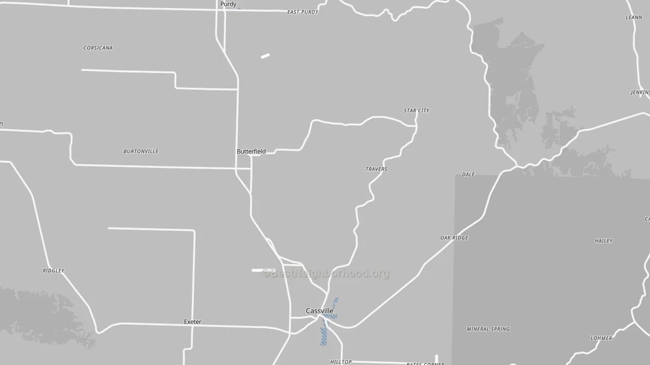 Transit Grade map of Barry County, MO