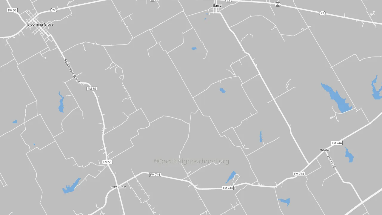 Transit Grade map of Barry, TX