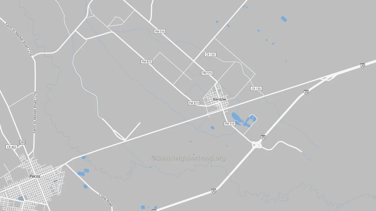 Transit Grade map of Barstow, TX