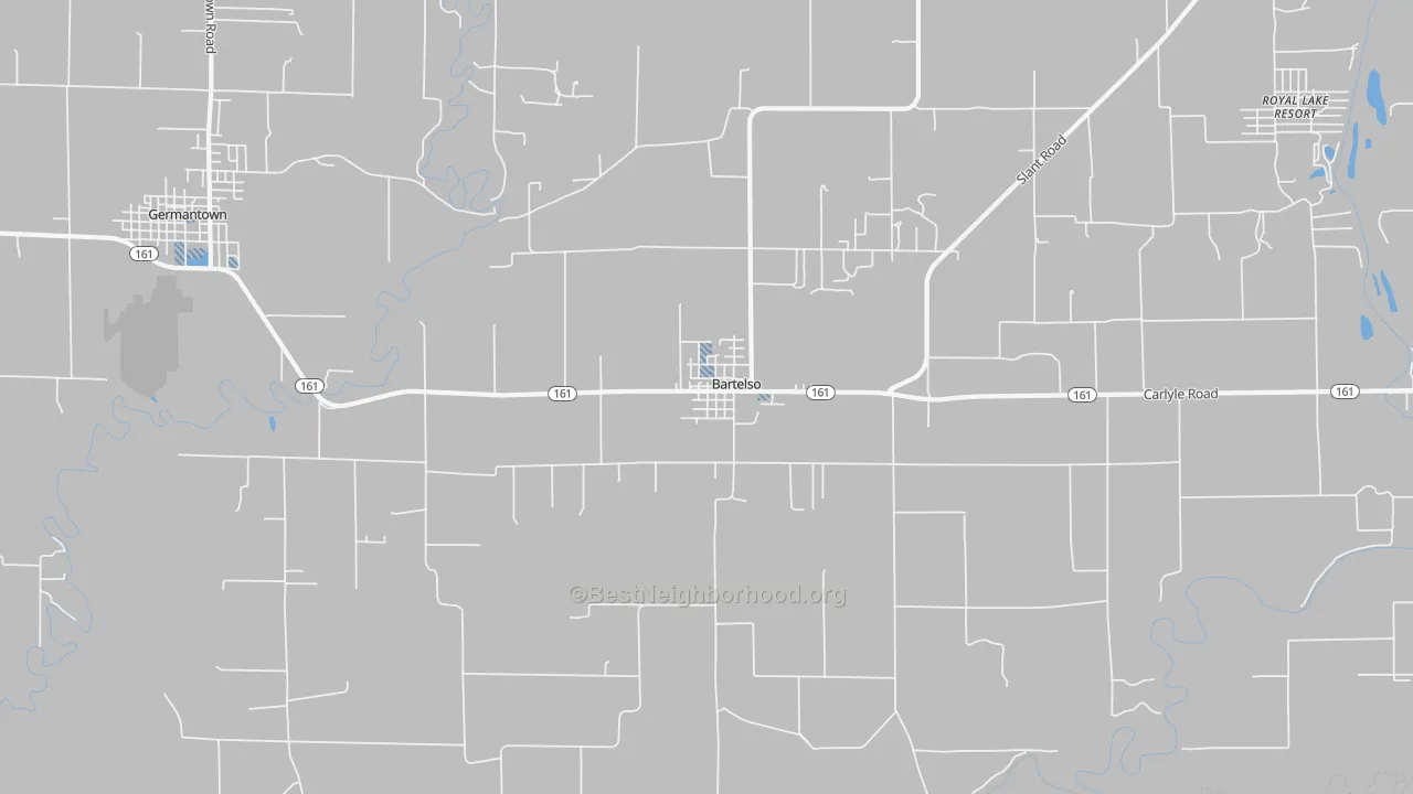 Transit Grade map of Bartelso, IL