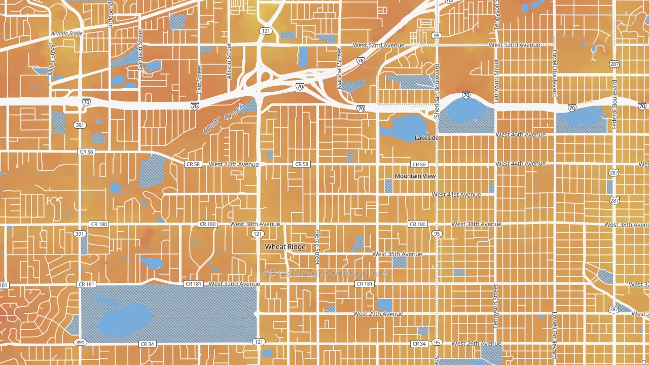 Transit Grade map of Barths, Wheat Ridge, CO