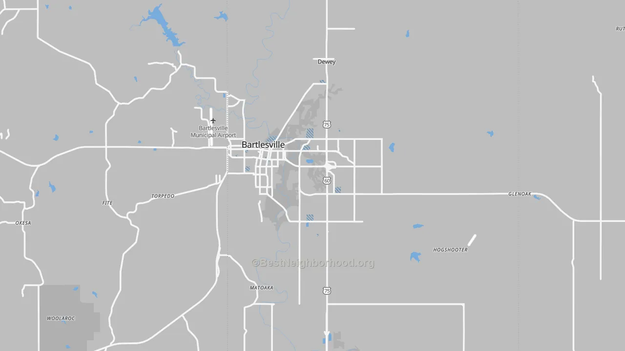 Transit Grade map of Bartlesville, OK