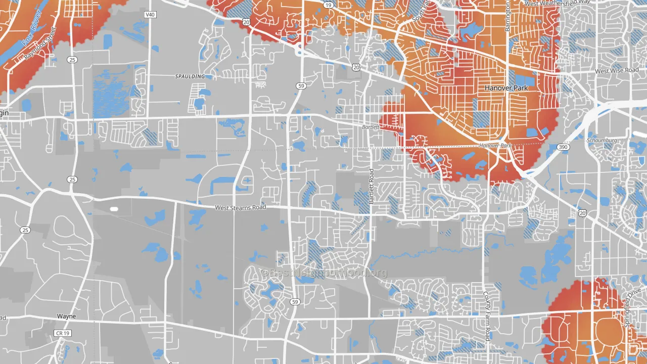 Transit Grade map of Bartlett, IL