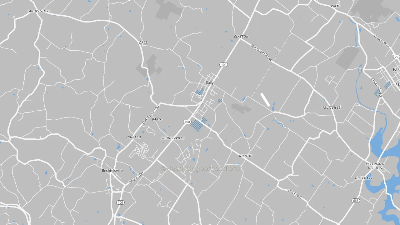 Transit Grade map of Barto, PA
