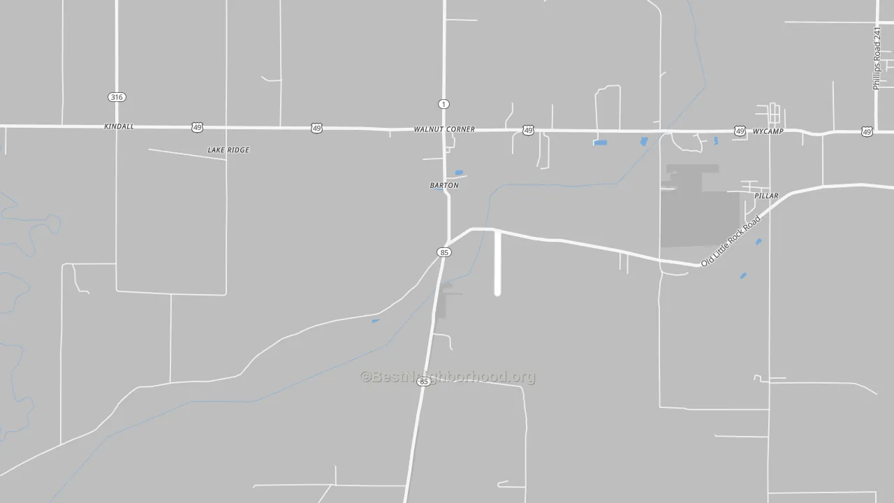 Transit Grade map of Barton, AR