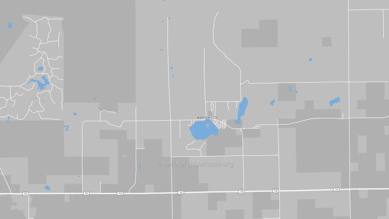 Transit Grade map of Barton City, MI