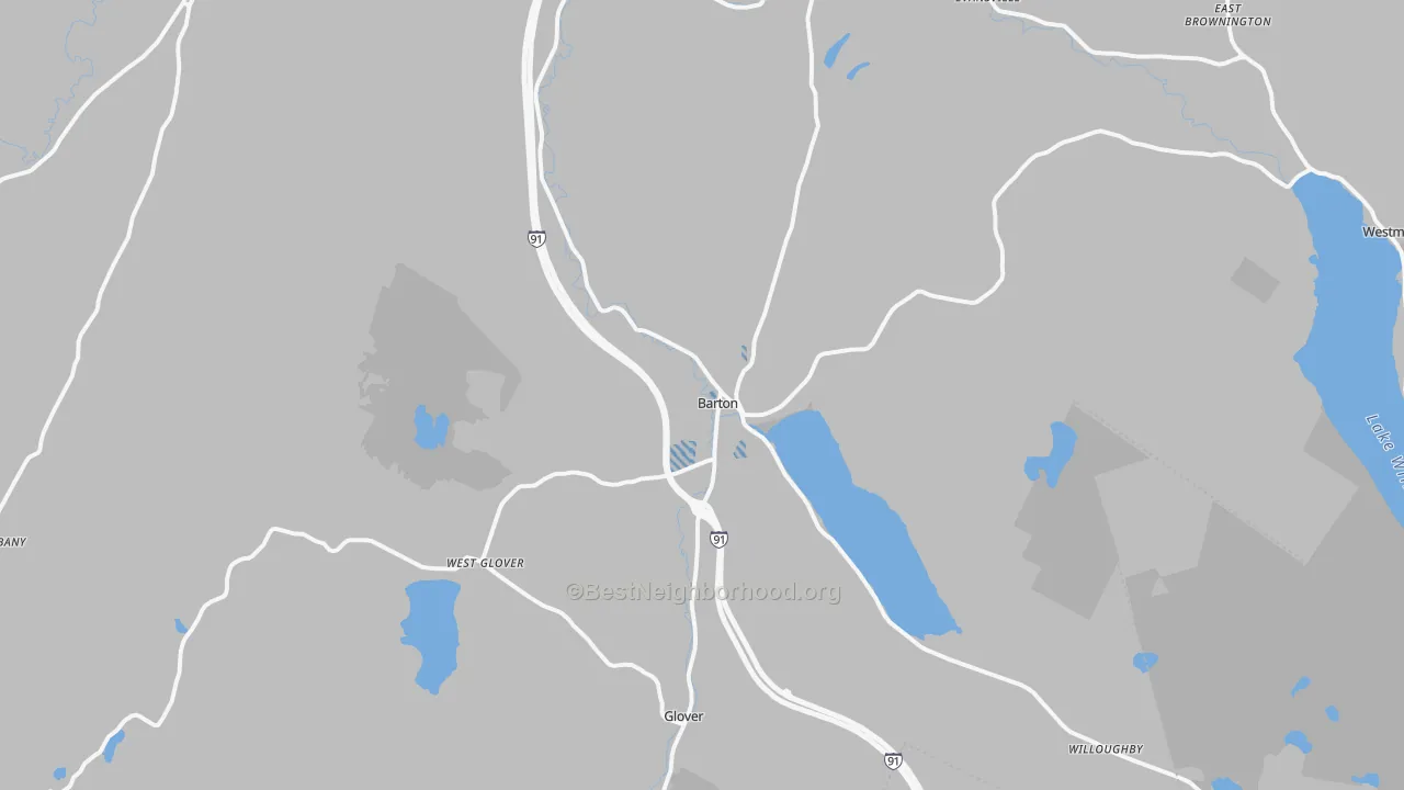 Transit Grade map of Barton, VT
