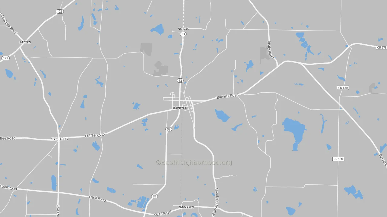 Transit Grade map of Barwick, GA