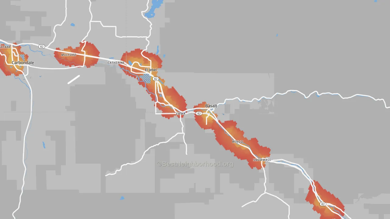 Transit Grade map of Basalt, CO