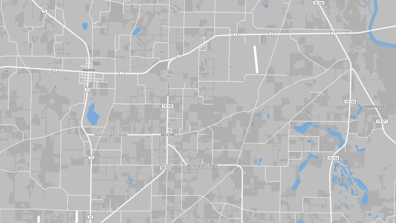 Transit Grade map of Bascom, FL