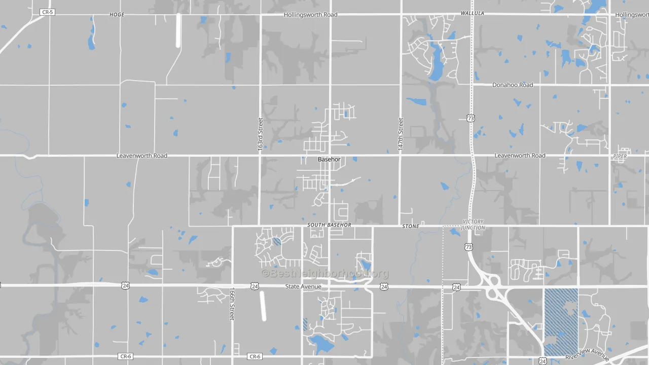 Transit Grade map of Basehor, KS