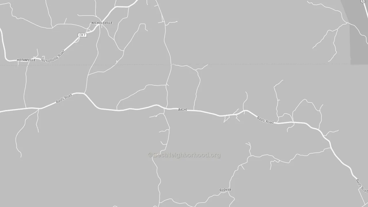 Transit Grade map of Bashi, AL