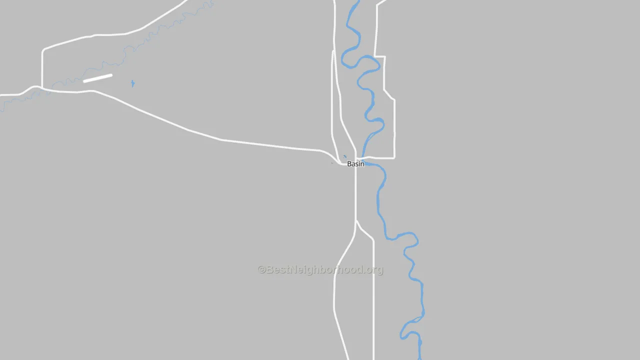 Transit Grade map of Basin, WY