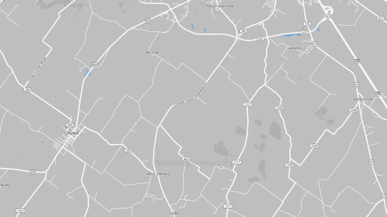 Transit Grade map of Baskett, KY