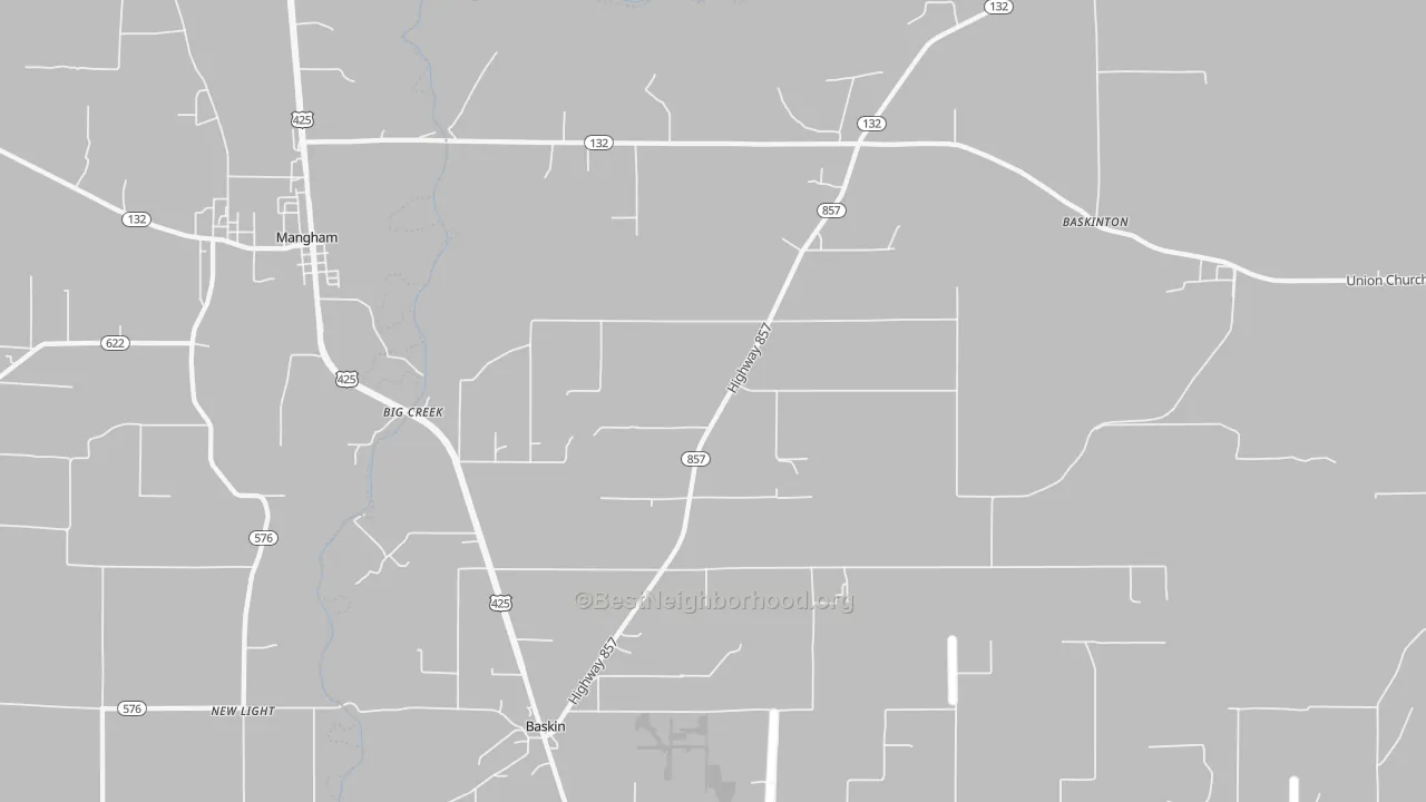 Transit Grade map of Baskin, LA
