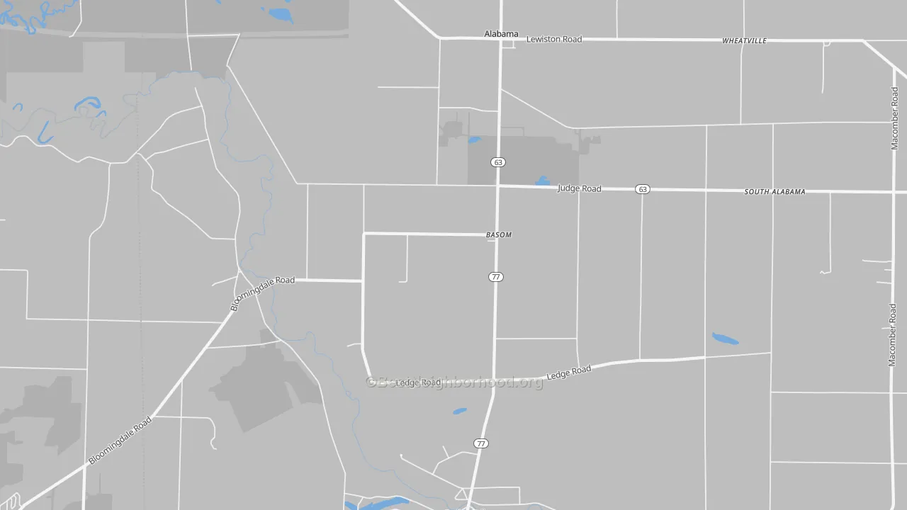 Transit Grade map of Basom, NY
