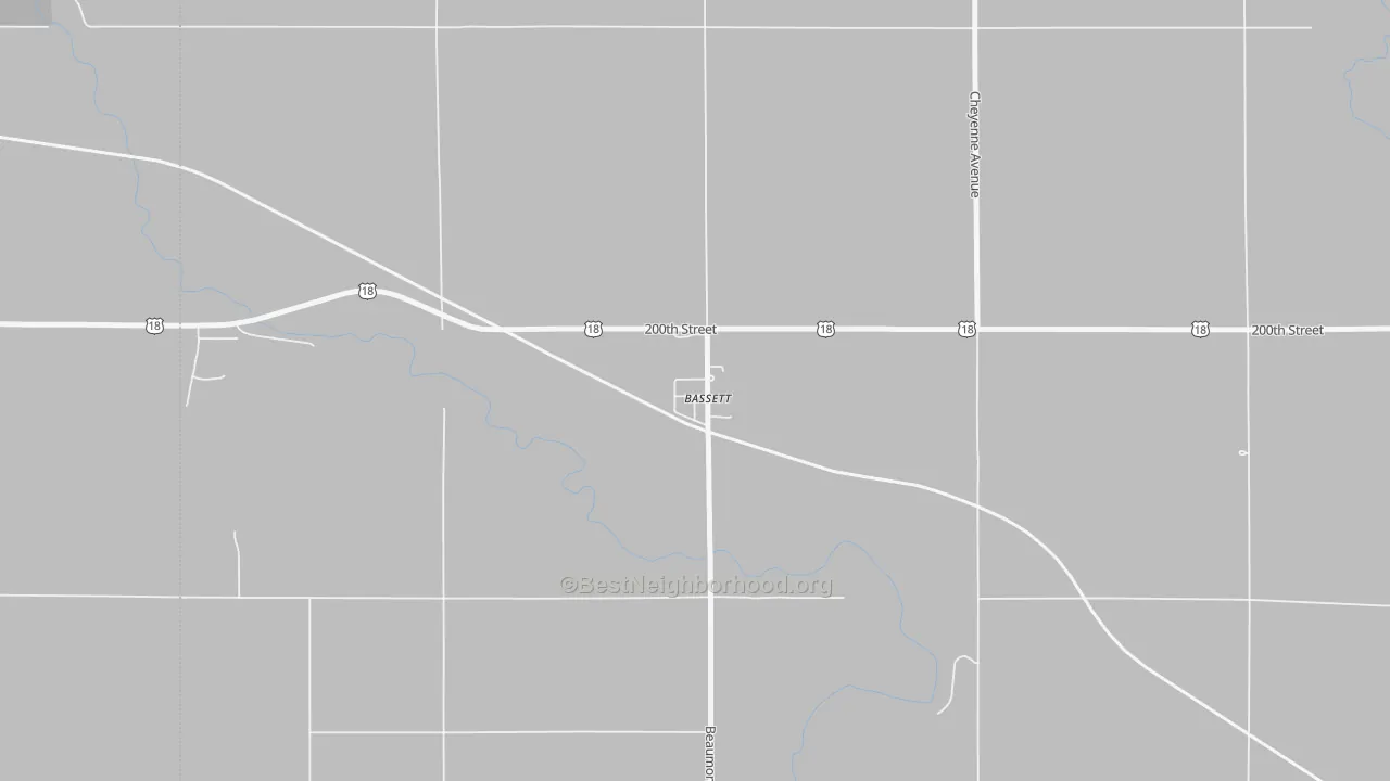 Transit Grade map of Bassett, IA