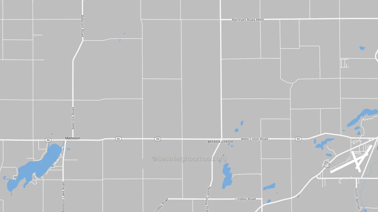 Transit Grade map of Batavia Center, MI