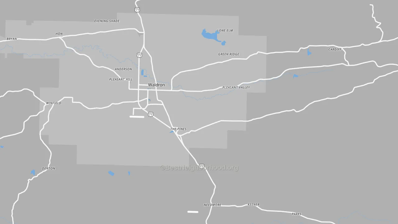 Transit Grade map of Bates, AR