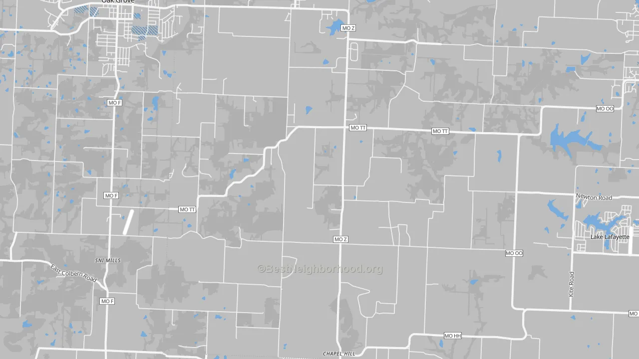 Transit Grade map of Bates City, MO