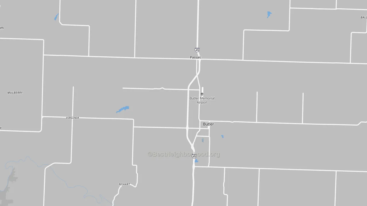 Transit Grade map of Bates County, MO