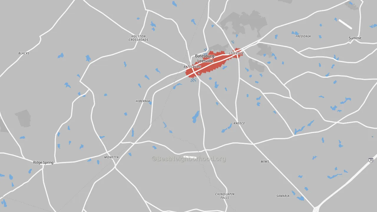Transit Grade map of Batesburg, SC