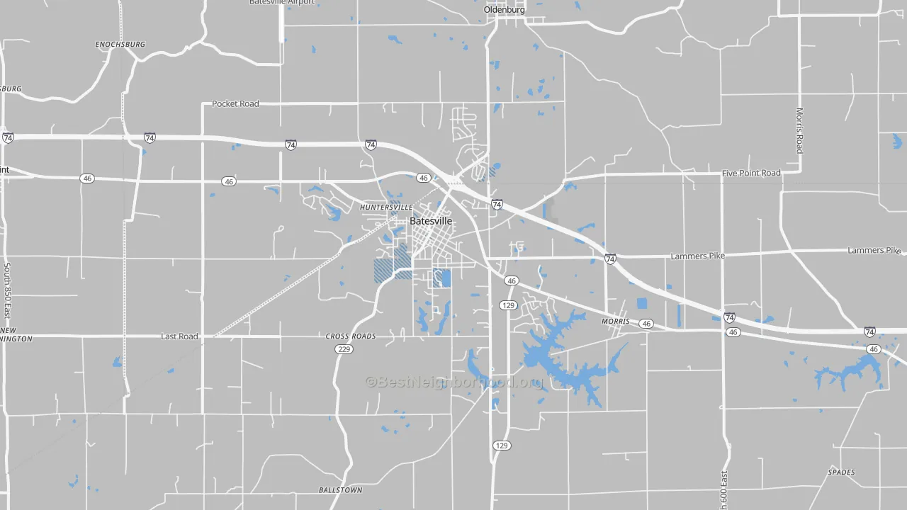 Transit Grade map of Batesville, IN