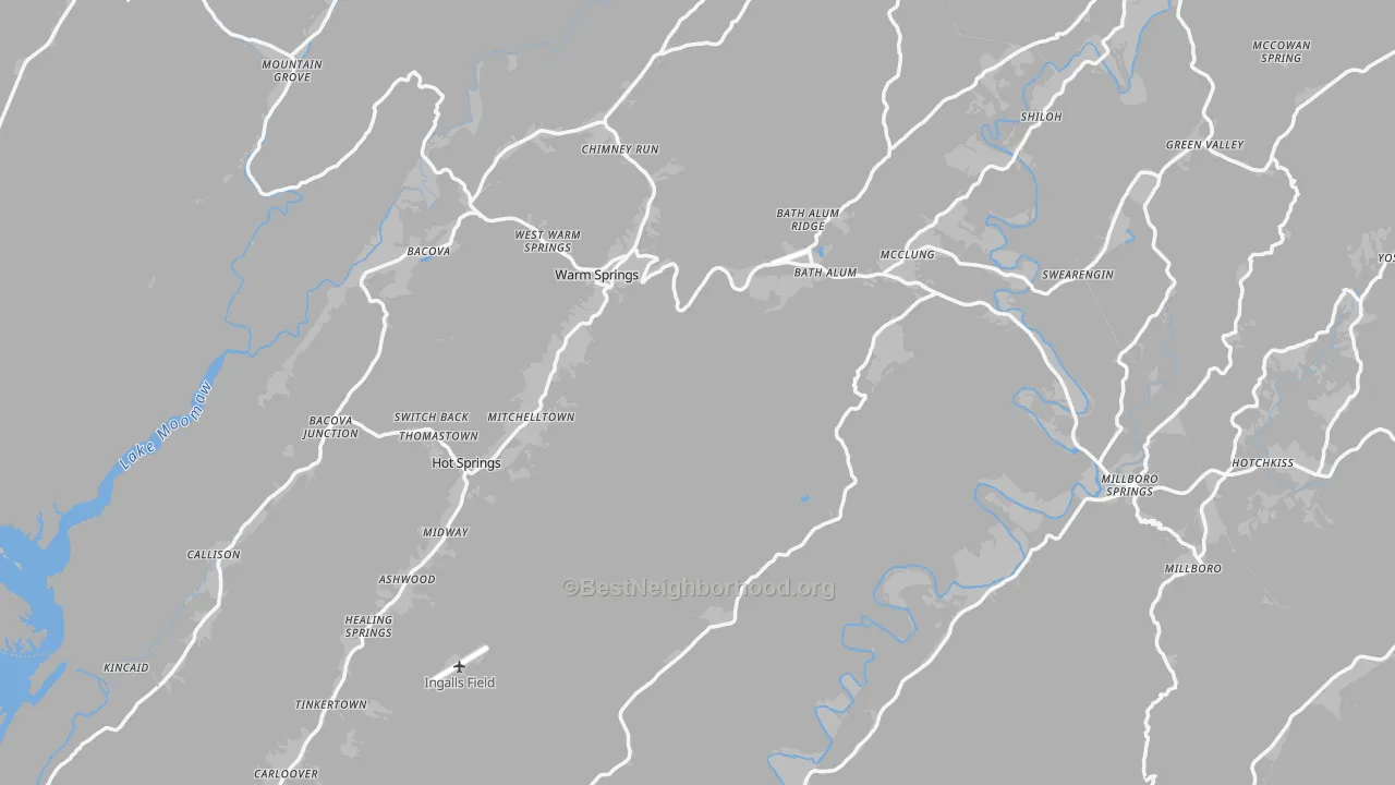 Transit Grade map of Bath County, VA