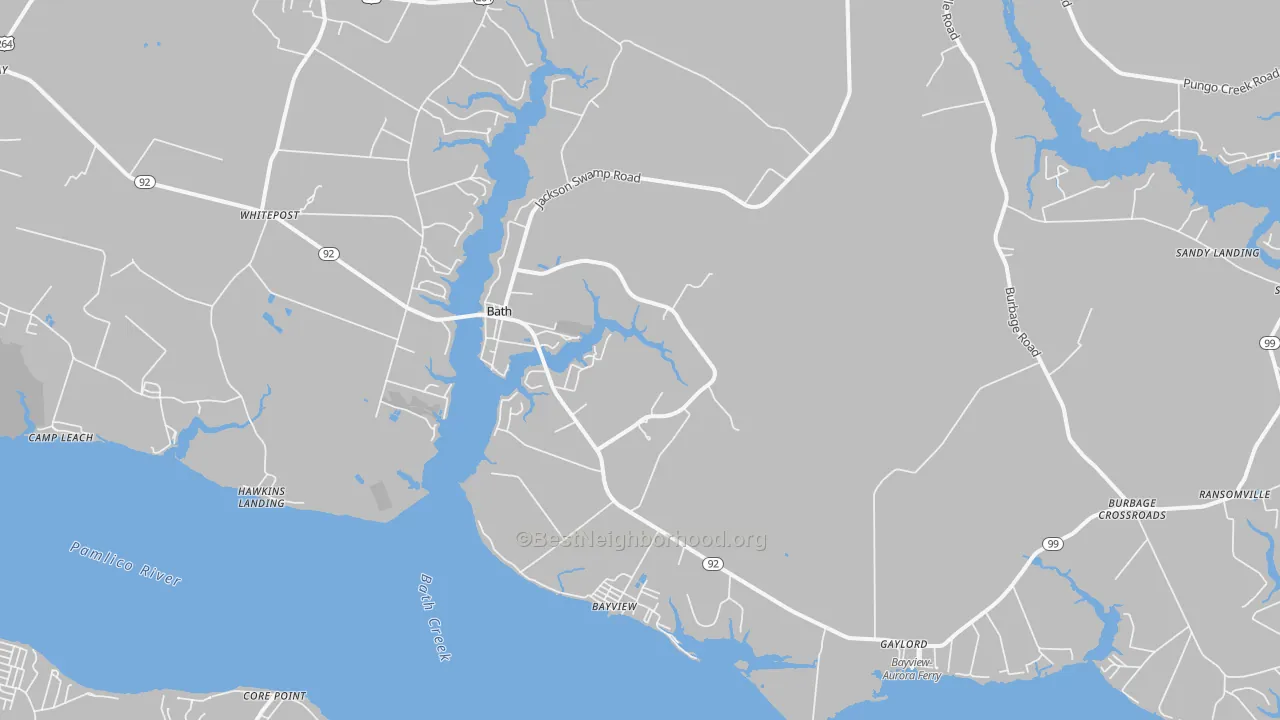 Transit Grade map of Bath, NC
