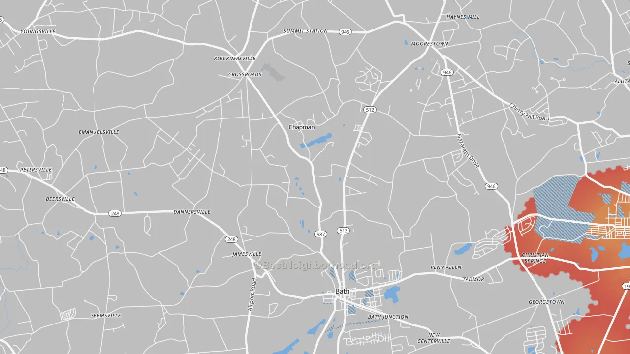 Transit Grade map of Bath, PA