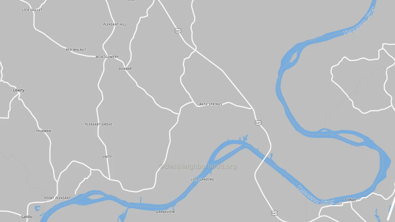 Transit Grade map of Bath Springs, TN