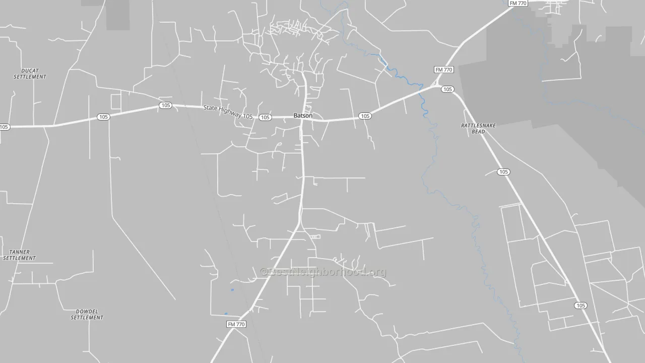 Transit Grade map of Batson, TX