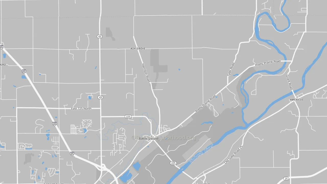 Transit Grade map of Battle Ground, IN
