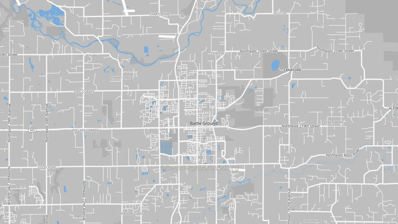 Transit Grade map of Battle Ground, WA