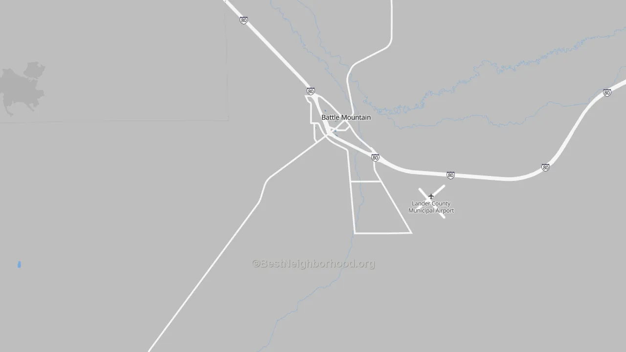 Transit Grade map of Battle Mountain, NV