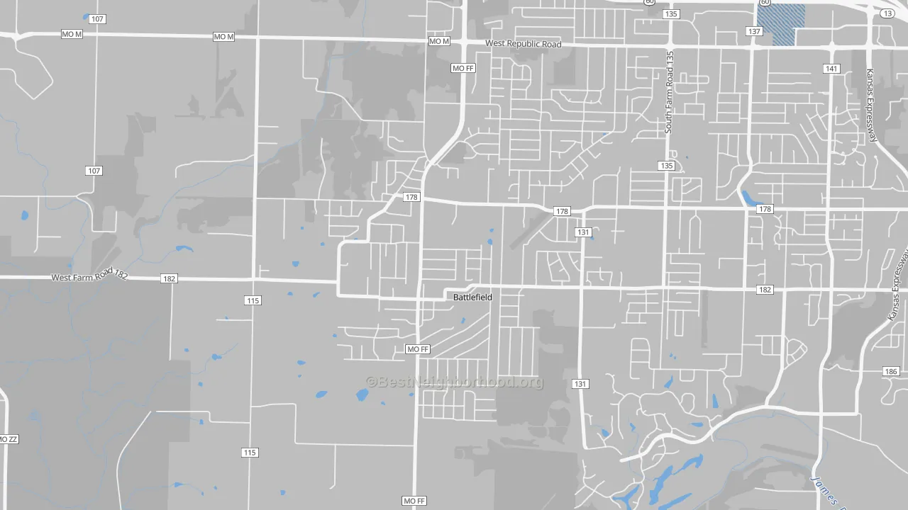 Transit Grade map of Battlefield, MO