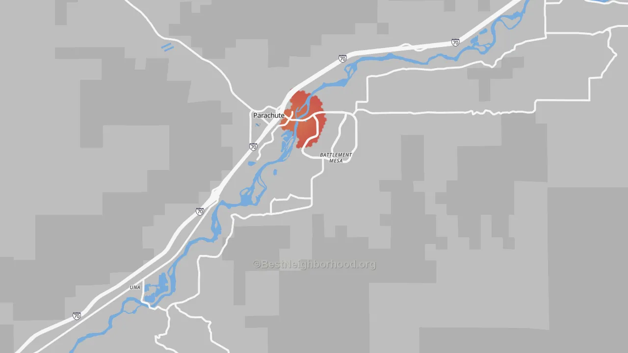 Transit Grade map of Battlement Mesa, CO
