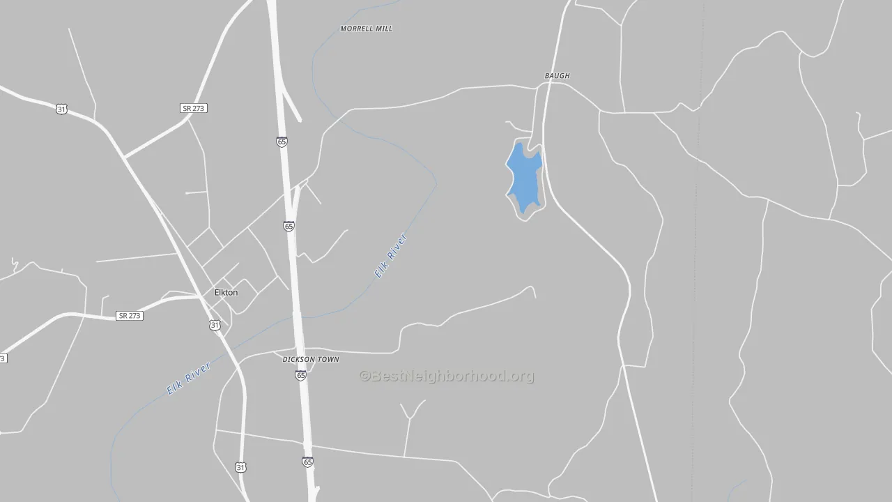 Transit Grade map of Baugh, TN