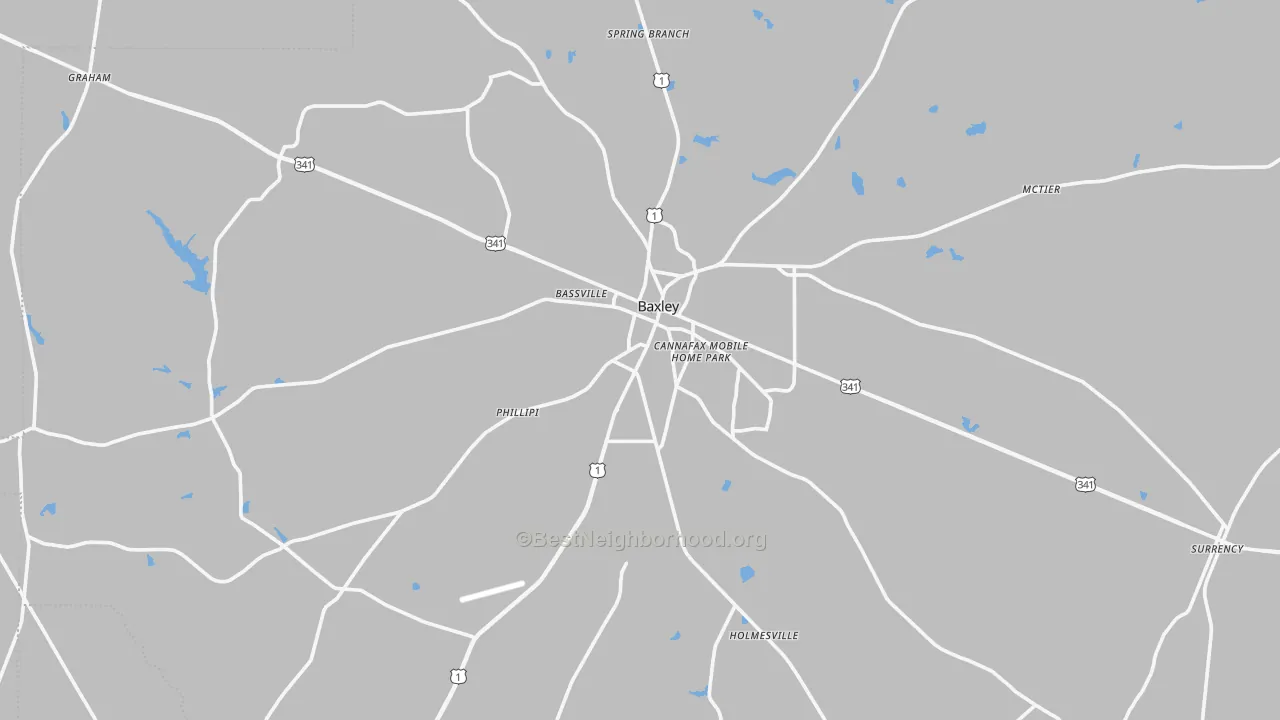 Transit Grade map of Baxley, GA