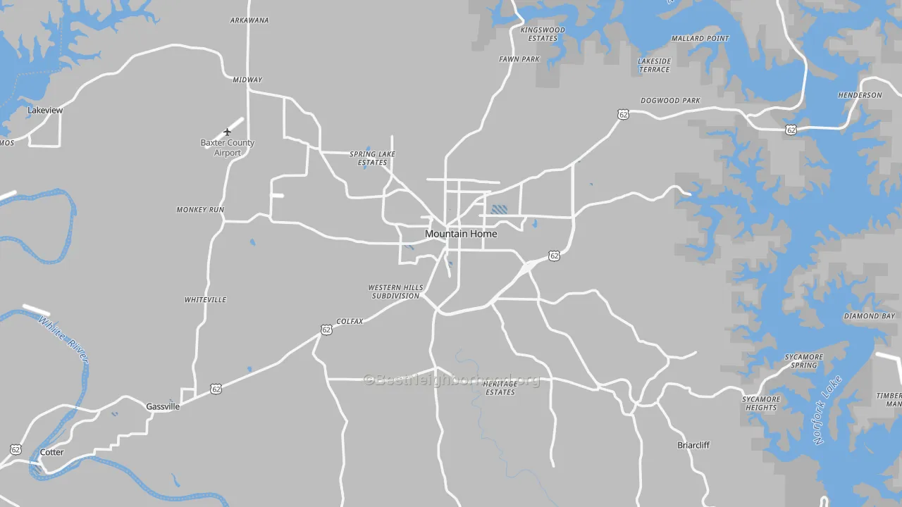 Transit Grade map of Baxter County, AR